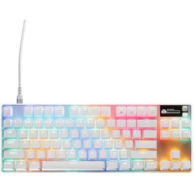 rayihni APEX PRO TKL GEN 3 WHITE - HYPERMAGNETIC GAMING KEYBOARD - ADJUSTABLE ACTUATION - RAPID TRIGGER - GAME-READY PRESETS - PROTECTION MODE - RAPID TAP/SOCD - OLED - US LAYOUT QWERTY - Image 2