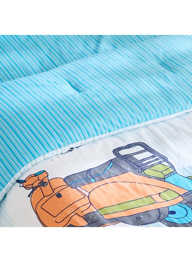 Home Box Tom 2-Piece Slumber Ride Glide Single Microfibre Comforter Set - 135x220 cm