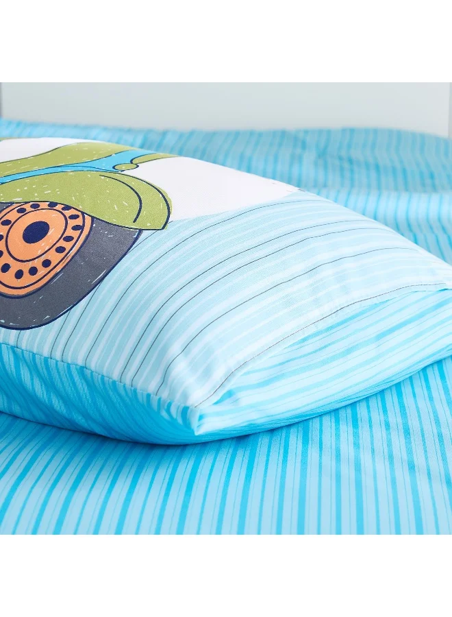 Home Box Tom 2-Piece Slumber Ride Glide Single Microfibre Comforter Set - 135x220 cm