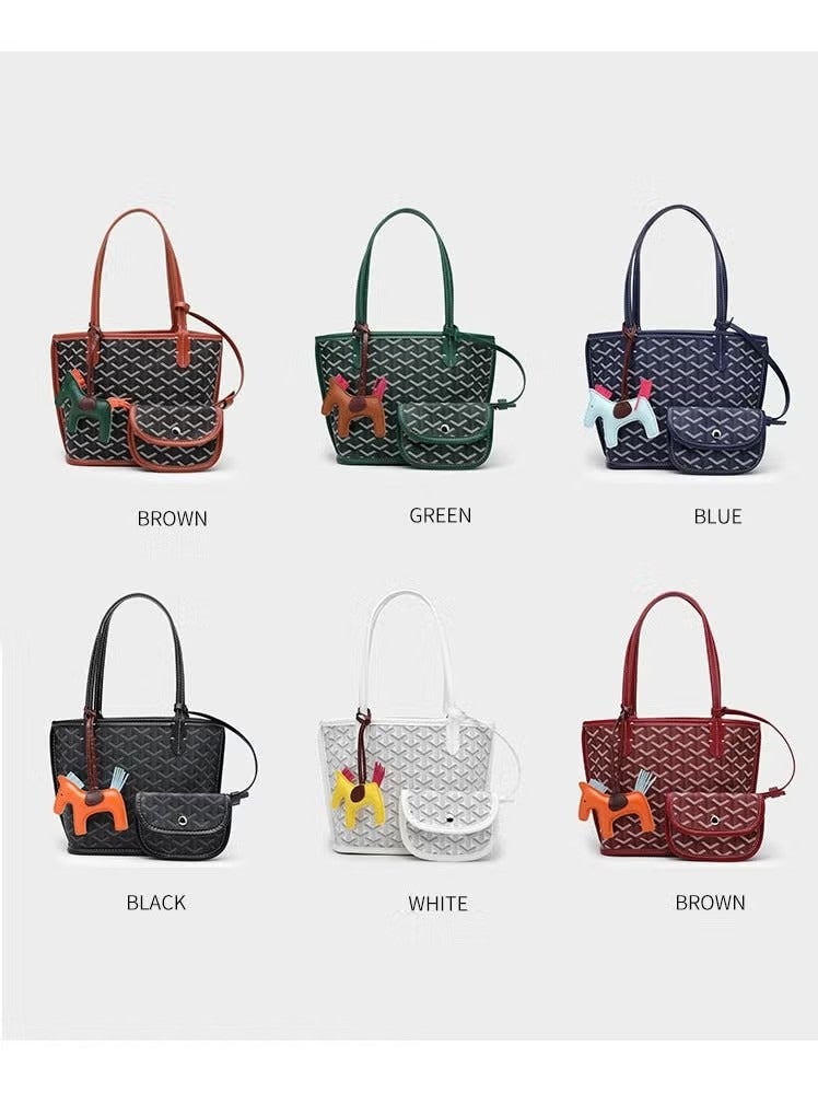 Printed Shopper Small Tote Blue Pendants Random - Image 5