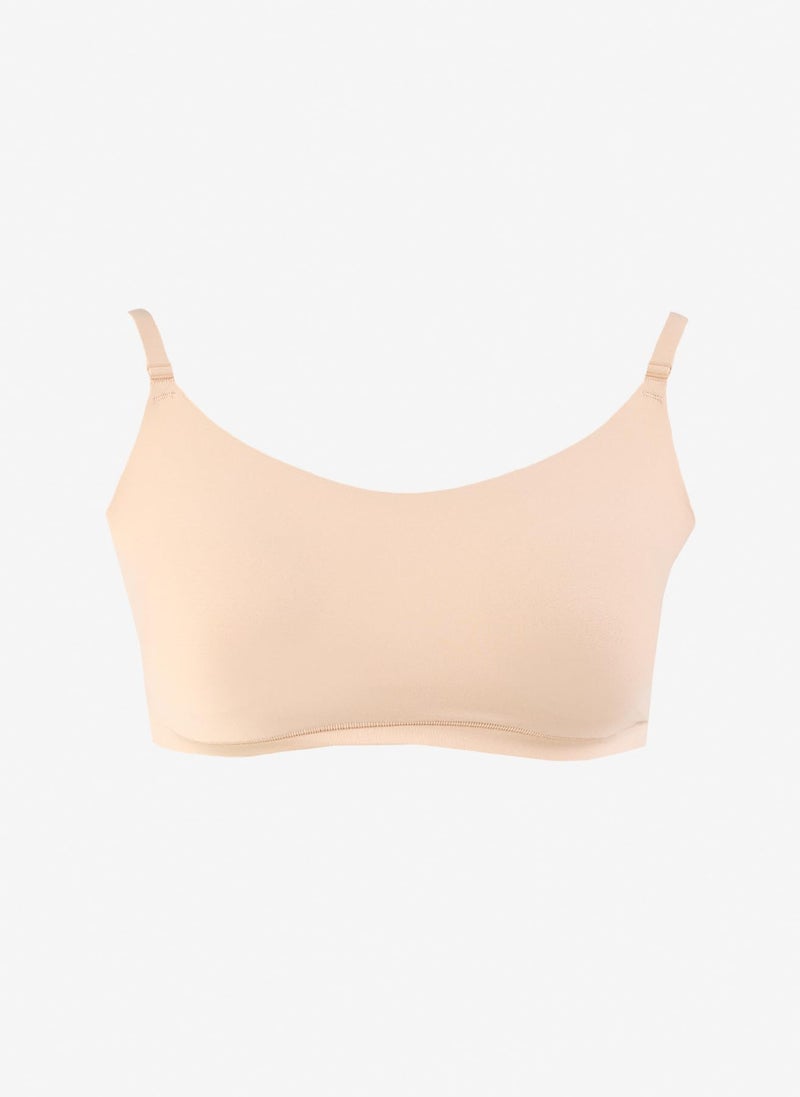 Chantelle Women's Softstretch Scoop Padded Bralette, Ultra Nude, XS/S - Image 3