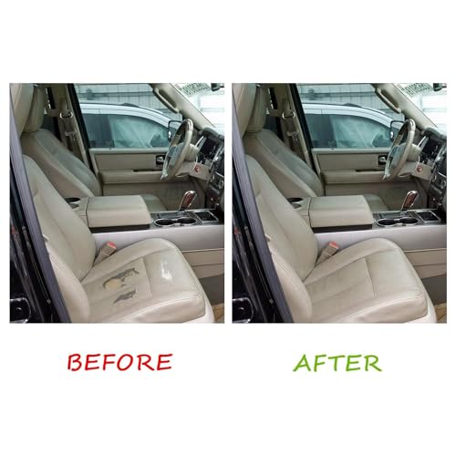 Sekeseauto Front Passenger Side Bottom Replacement Perforated Leather Seat Cover Tan #4C 2C or 1C Compatible with Ford Expedition 2007 2008 2009 2010 2012 2013 2014 - Image 3
