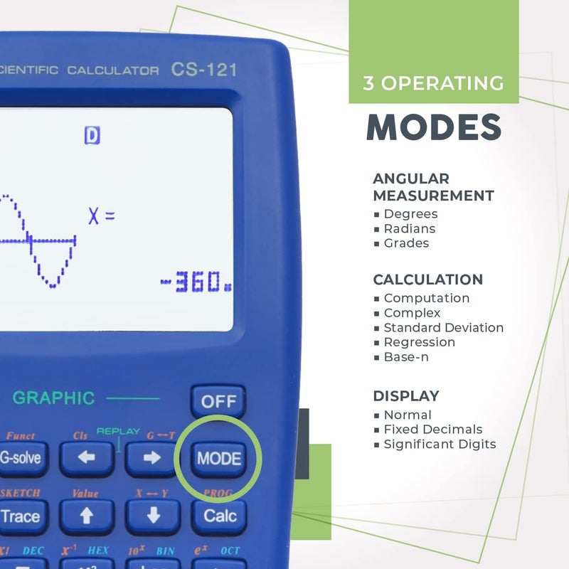 Universal design Scientific Graphic Calculator - CS121 - Scientific and Engineering Calculator - Programmable System (Blue) Occasional & permanent usable - Image 3