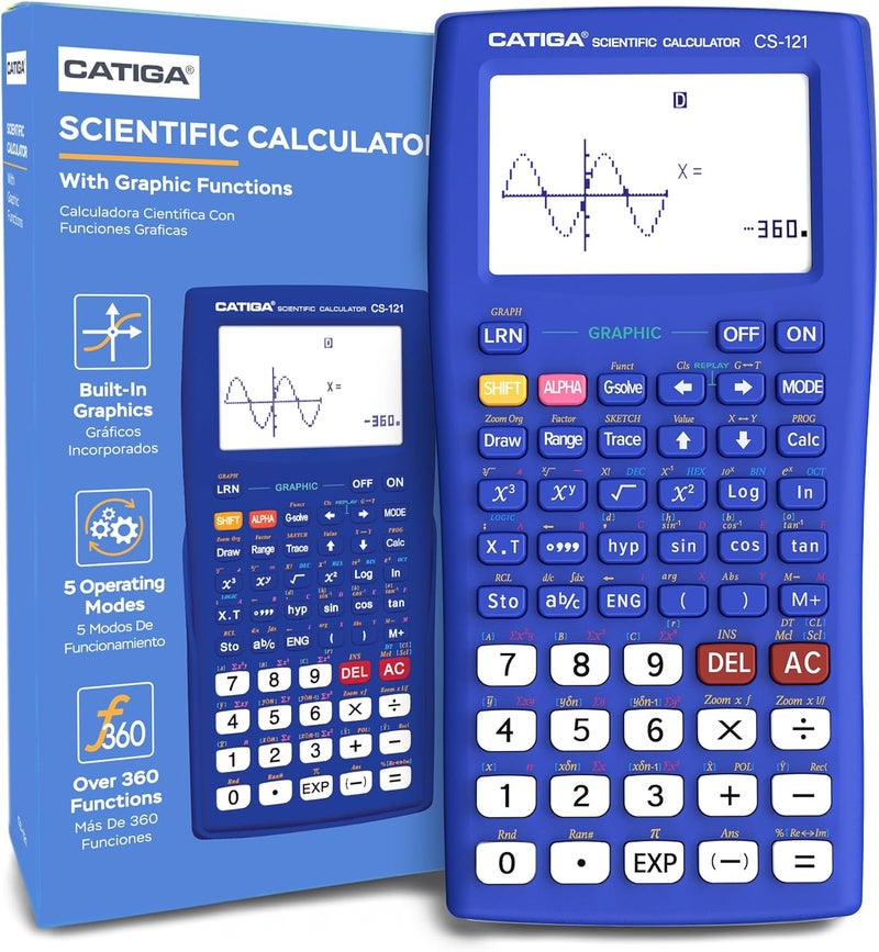 Universal design Scientific Graphic Calculator - CS121 - Scientific and Engineering Calculator - Programmable System (Blue) Occasional & permanent usable - Image 1