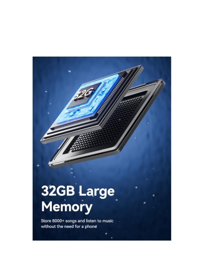 ساناج Sanag B33S Bone Conduction Headphone, IPX8 Swimming Waterproof Earphone, Wireless Bluetooth Open Ear Headset with Mic, 32GB MP3 Memory, Noise Reduction Call, 8H Playtime for Running Sports Swim, Begie - Image 5