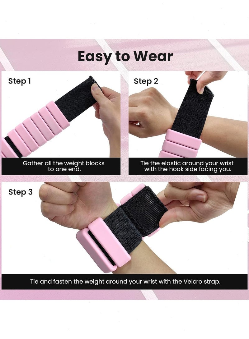 Pomefar Ankle Weights, Adjustable Ankle And Wrist Weights，Pilates Wearable Strong Arm & Leg Weights for Walking, Yoga, Dance, Gym,Exercise Use - Image 4