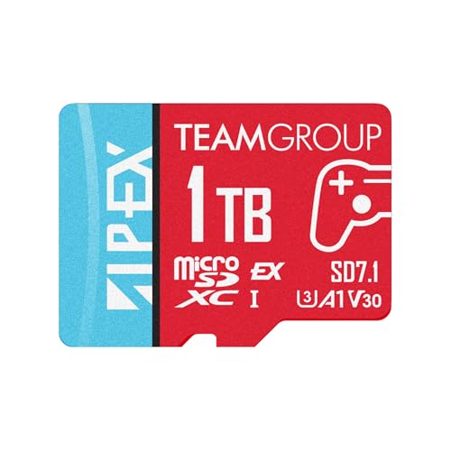 TEAMGROUP APEX 1TB microSD Express Card microSDXC Memory Card U3 A1 V30 RW up to 800700 MBs for Nintendo Switch2 UHSI Compatible with Adapter TAPMSDE1TIV30A102 - Image 1
