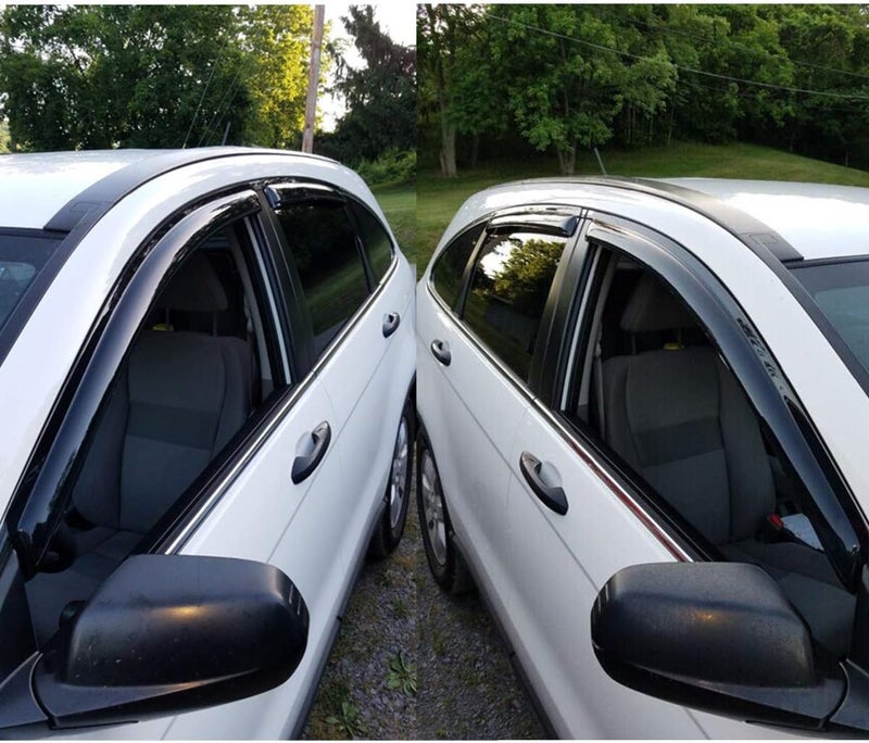 Lightronic WV94655 Tape-on Window Visors Rain Guards Smoke Tint 4PCS Set for 2007-2011 Honda CR-V - Image 5