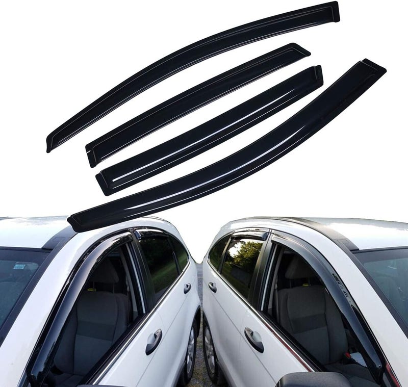 Lightronic WV94655 Tape-on Window Visors Rain Guards Smoke Tint 4PCS Set for 2007-2011 Honda CR-V - Image 1