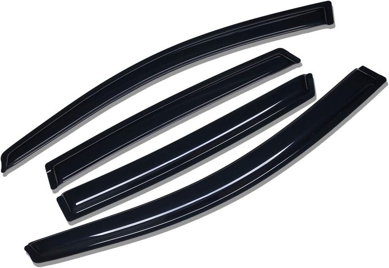 Lightronic WV94655 Tape-on Window Visors Rain Guards Smoke Tint 4PCS Set for 2007-2011 Honda CR-V - Image 4
