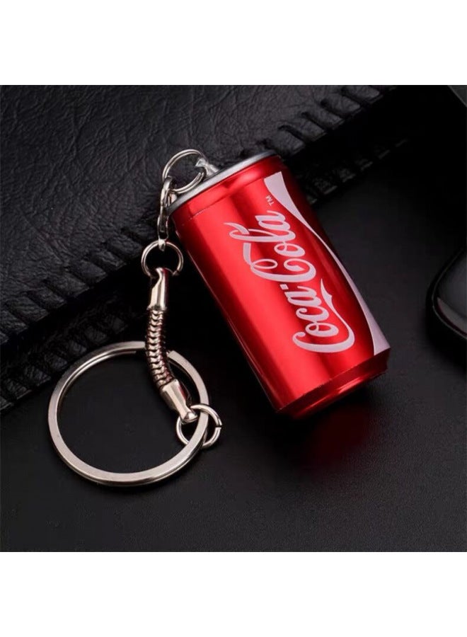High-speed Cartoon Metal USB Flash Drive 16g32g64g128g Large Capacity Mobile Phone Computer Dual-purpose Waterproof USB Flash Drive For Boys And Girls-Color:Coca-cola Red-Capacity:128G  - Image 1