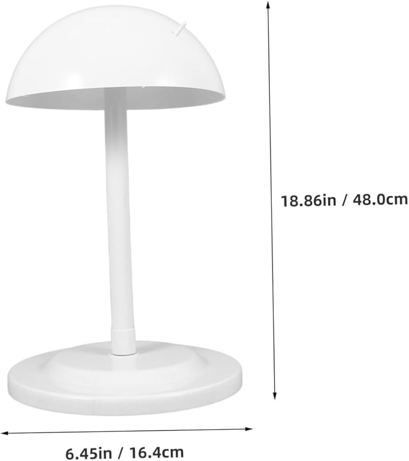 White Adjustable Telescopic Hat And Wig Display Stand Cap Organizer - Image 3