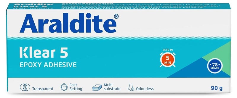 Araldite لاصق إبوكسي كليار ريزين و هاردنر (16.51 سم × 6.6 سم × 2.54 سم، شفاف) - Image 1