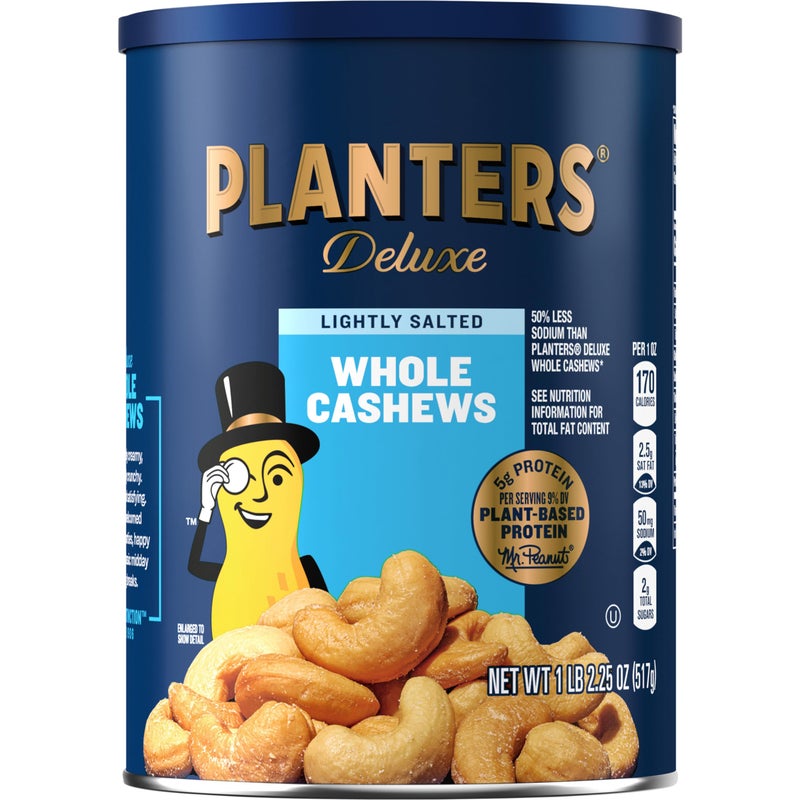 PLANTERS Deluxe Lightly Salted Cashews Party Snacks PlantBased Protein Quick Snack for Adults After School Snack Flavored with Sea Salt Kosher 1lb 225oz - Image 3