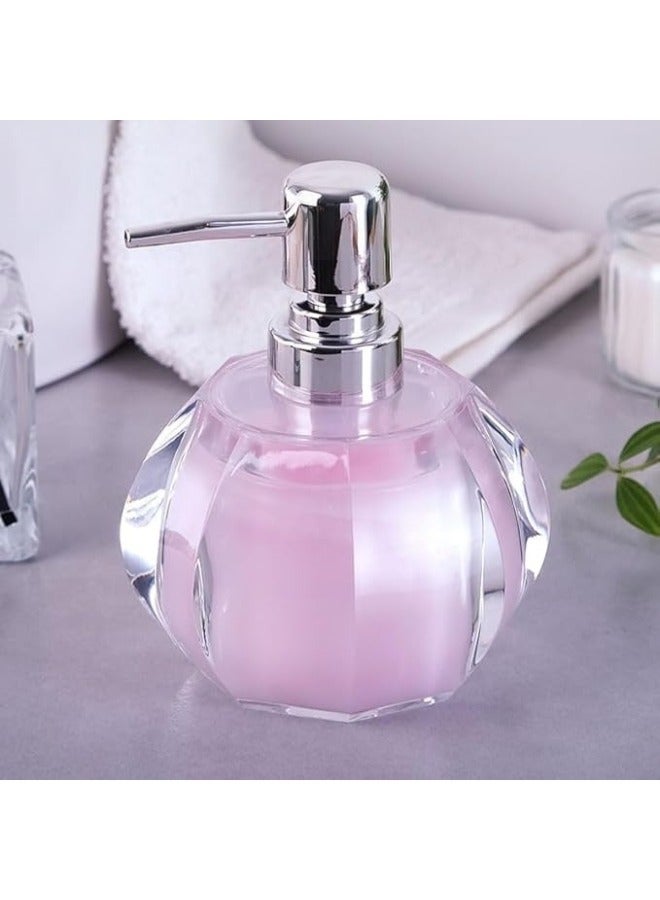 Happy Home Acrylic Soap Dispenser for Bathroom or Kitchen - Soap and Lotion Dispenser, Hand Sanitizer Bottle and Pressure Pump for Shampoo, Conditioner, Shower Gel and Cosmetics (180ml - Clear) - Image 2
