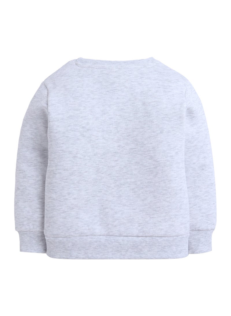 فكتور اند جين بلوزة قطنية بطبعة حيوانات للبنات - رمادي - قصة مريحة - Image 3