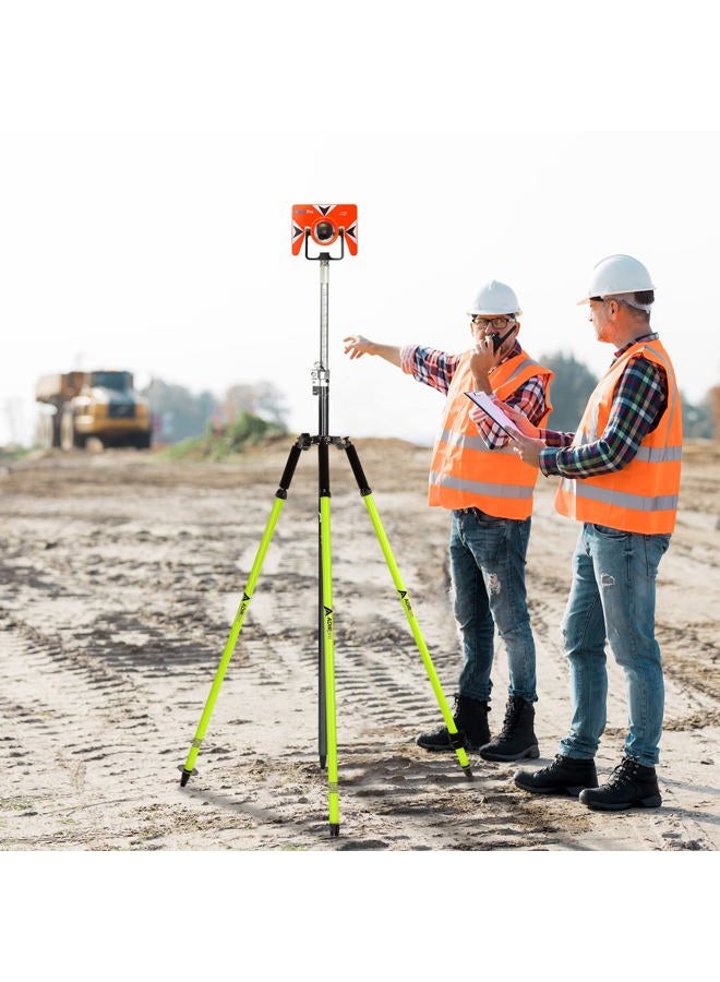 AdirPro Prism Pole Tripod – Aluminum Range Pole Tripod – Use for Survey Pole, Rover Rod, GPS Pole – GNSS RTK Rod Stand - Survey Equipment for Total Station Surveying (Fluorescent Green) - Image 1