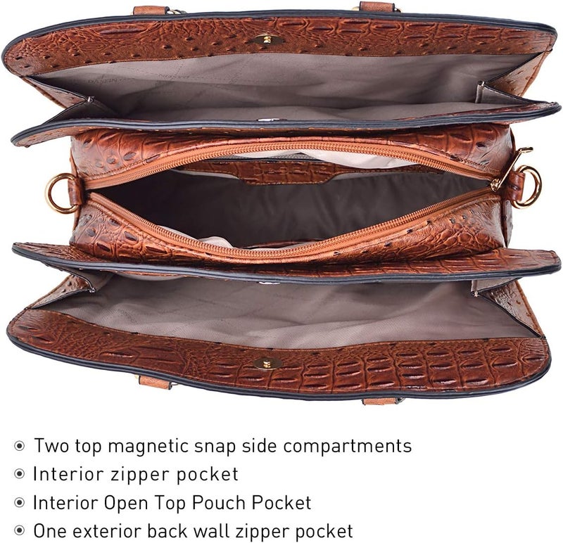 Dasein Women Satchel Handbags Shoulder Purses Totes Top Handle Work Bags With Matching Wallet - Image 4