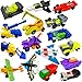 SCKTYZS Morphing Robot Construction Toy Cars Mini Pull Back Vehicles Set of 16 Action Figure Party Supplies Birthday Favors Decorations Kit for Toddlers Kids Boys Prizes Goodie Easter Gift - Image 4