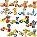 SCKTYZS Morphing Robot Construction Toy Cars Mini Pull Back Vehicles Set of 16 Action Figure Party Supplies Birthday Favors Decorations Kit for Toddlers Kids Boys Prizes Goodie Easter Gift - Image 2
