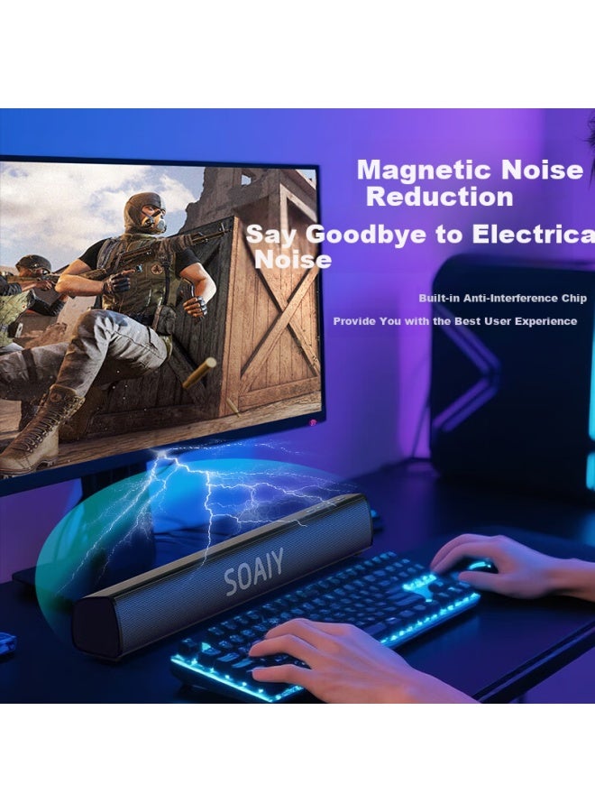 Sh17 Speaker, Computer Speakers, Home Desktop Speakers, Subwoofer, Mini Portable Gaming Speakers, Usb Wired E-sports Speakers