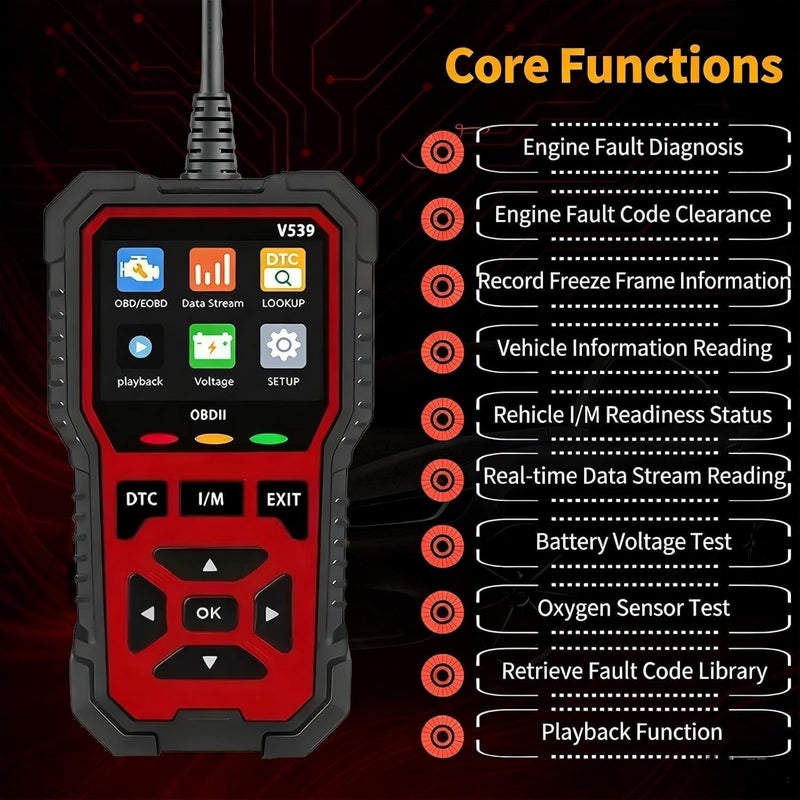 Car OBD2 Scanner Diagnostic Tool for Mercedes-Benz G-Class S-Class SLK SLC SL, I/M Readiness Check Engine Fault Code Reader Mode 6, Mode 8 Live Data - Image 3