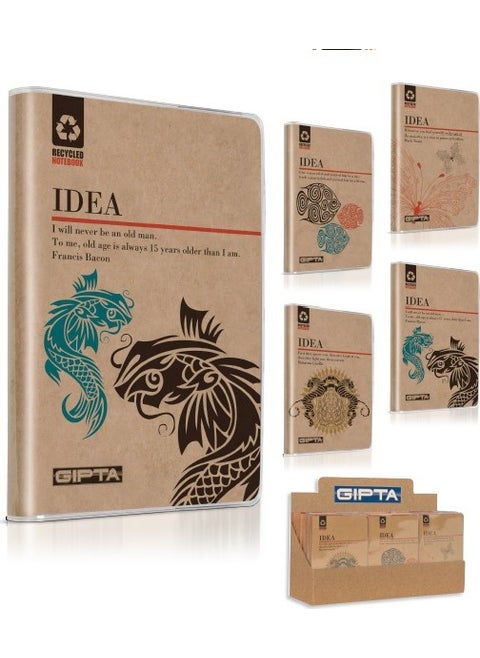 İdea A6 Kraft Plastic Covered Notebook