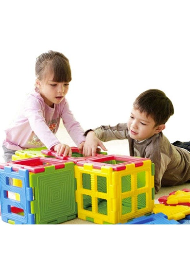 Large Foam Building Blocks Set for Kids 28 Pieces Educational Construction Toys with Window Shapes Creative Play STEM Learning
