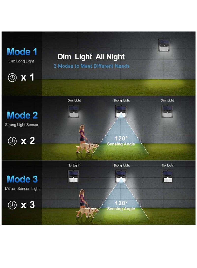 أضواء شمسية لاسلكية IP 65 مقاومة للماء - عبوة من 10/3 أوضاع عمل - Image 3