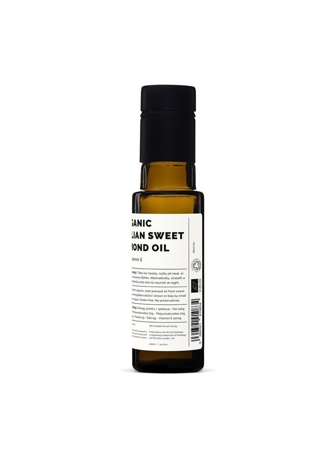 Erbology 100% Organic Sweet Almond Oil 3.4 fl oz - Cold-Pressed - Premium Food Grade - Rich in Skin-Nourishing Vitamin E - Straight from Farm in Italy - Non-GMO - No Additives or Preservatives - Recyclable Gla  - Image 2