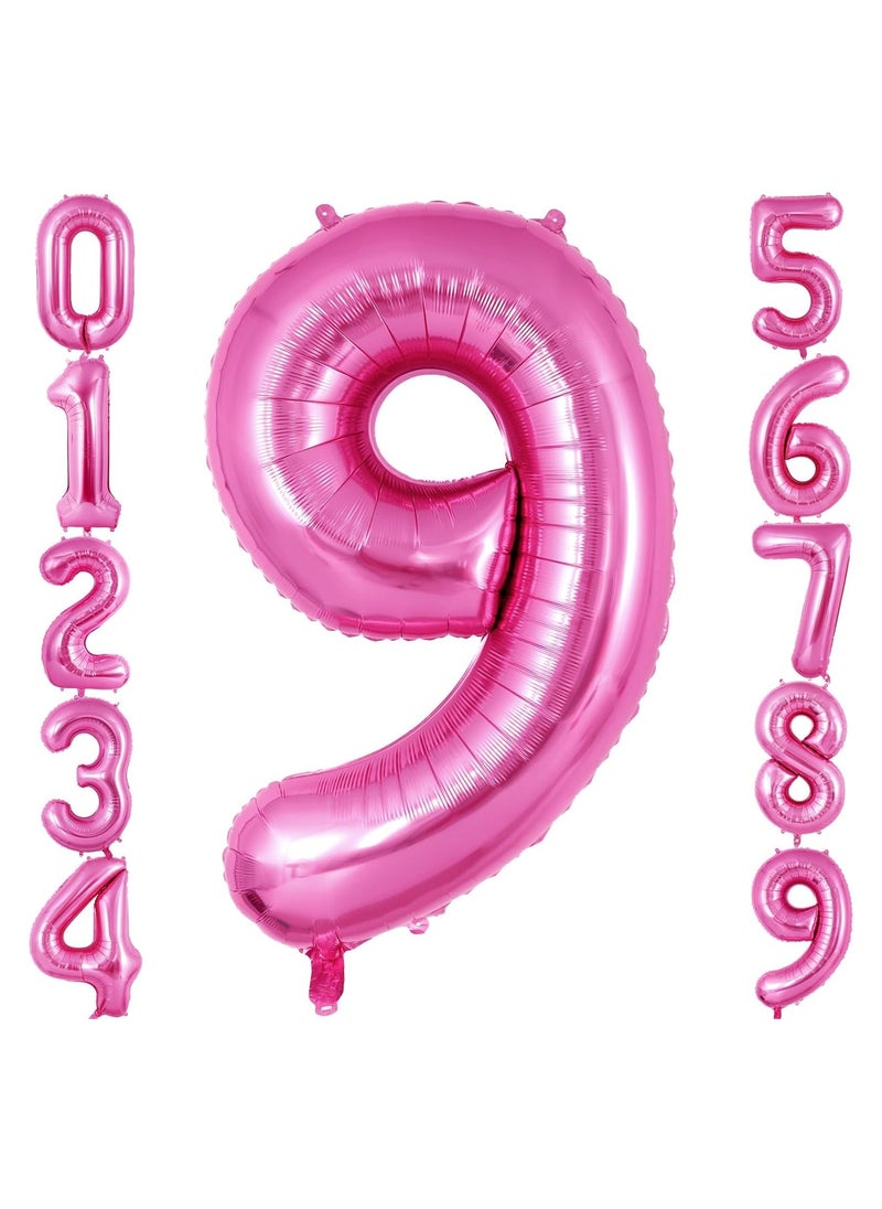 40 Inch Gold Digit Helium Foil Birthday Party Balloons Number 9  - Image 1