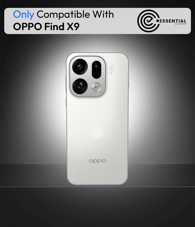 KAPAVER Essential Back Cover Case Compatible with Oppo Find X9 (PC+TPU) (Black) - Image 2