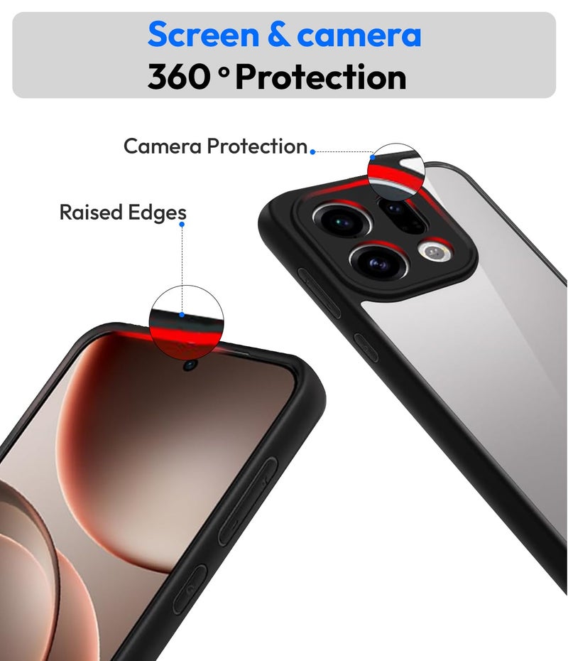 KAPAVER Essential Back Cover Case Compatible with Oppo Find X9 (PC+TPU) (Black) - Image 5