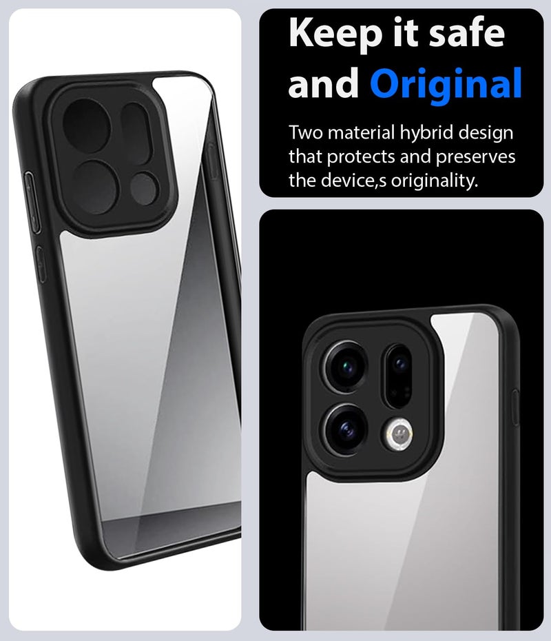 KAPAVER Essential Back Cover Case Compatible with Oppo Find X9 (PC+TPU) (Black) - Image 3