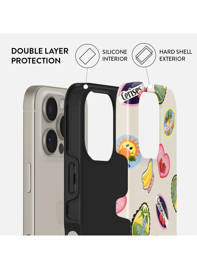 BURGA iPhone 16 Pro Max Case, 2 Piece Hard Shell + TPU Silicone Interior, Shock Absorption, All Port Accessible, Raised Bezel For Screen & Camera Protection, Never Fading HQ Print,Flavour