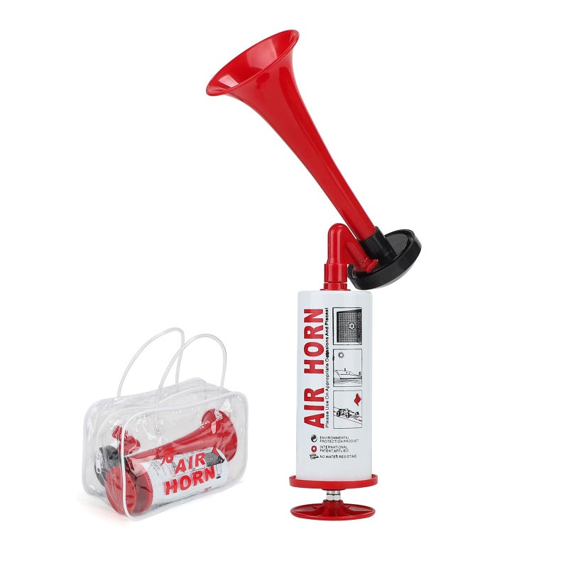 Generic SUPAWAY Manual Signal Horn Handheld Air Horn Very Loud Air Horn Stadium Loud Horn Air Horn Noise Maker for Sports Events, Boating, Parties, Birthdays, Camping, Graduation, Red  - Image 1
