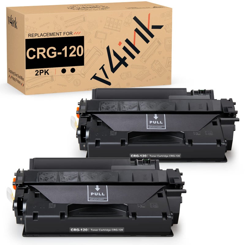 v4ink 2PK Compatible Toner Cartridge Replacement for Canon 120 CRG-120 2617B001AA Toner High Yield Black Ink for Canon ImageCLASS D1100 D1120 D1320 D1350 D1150 D1180 D1170 D1370 Printer - Image 1