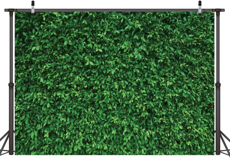 Backdropon Green Leave Photography Backdrops Nature Backdrop Curtain Cloth Birthday Background Seamless Photo Booth Prop Backdrop Size 5 Feet Height & 8 Feet Width(5 * 8) - Image 1