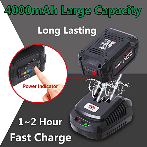 Dobetter 1/2 Inch 4000 mAh Electric Impact Wrench, 20V Max 400Nm Power Impact Driver with Fast Charger, Tool Bag, Universal Joints and Long Sockets - Image 5