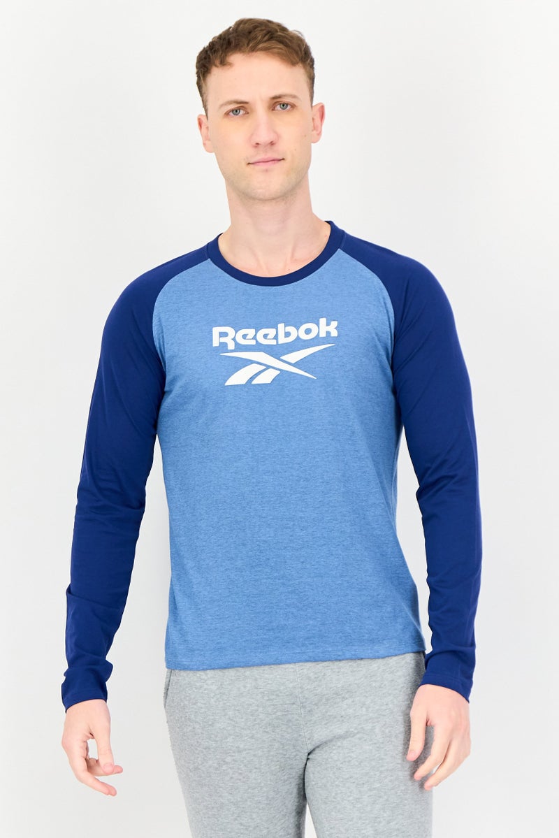 Reebok Men Sportswear Fit Long Sleeve Outdoor T-Shirt, Blue - Image 1