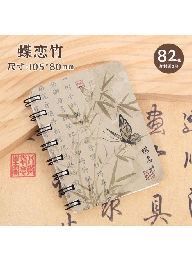 HELPS A7 Antique Side-turning Coil Book Primary School Students Blank Loose-leaf Pocket Notebook High-value Notebook - Image 1