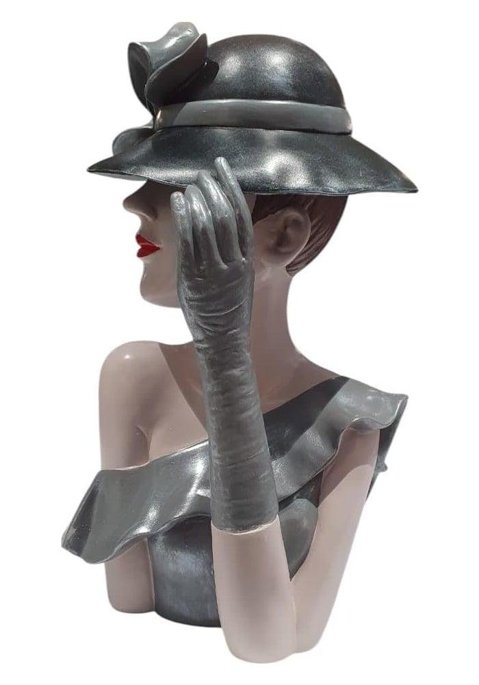 B&D تمثال سيدة عتيق من B&D - ديكور منزلي خزفي - Image 4