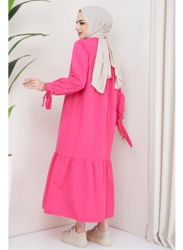 Robe and Sleeve Tie Dress Fuchsia - pzsku/Z3301685AE330B6025393Z/45/_/1738059936/0b04ebc4-f7a4-4fec-a7b5-9eeed190e7d4