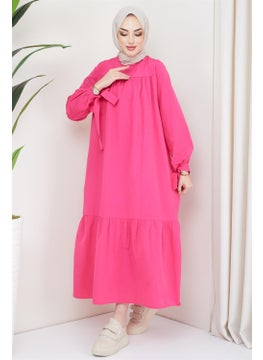 Robe and Sleeve Tie Dress Fuchsia - pzsku/Z3301685AE330B6025393Z/45/_/1738059937/df3b5316-dece-496e-b498-f618f2f39b6b