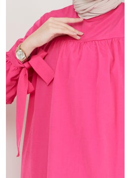 Robe and Sleeve Tie Dress Fuchsia - pzsku/Z3301685AE330B6025393Z/45/_/1738059939/30b8e69b-90c6-4131-905d-35344d95f34e