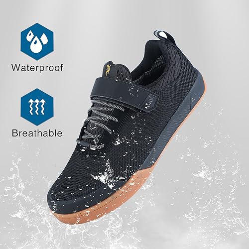 SANDUGO Men's Mountain Bike Shoes Elastic Closure | Lightweight, Waterproof, Breathable MTB Shoes - Image 3