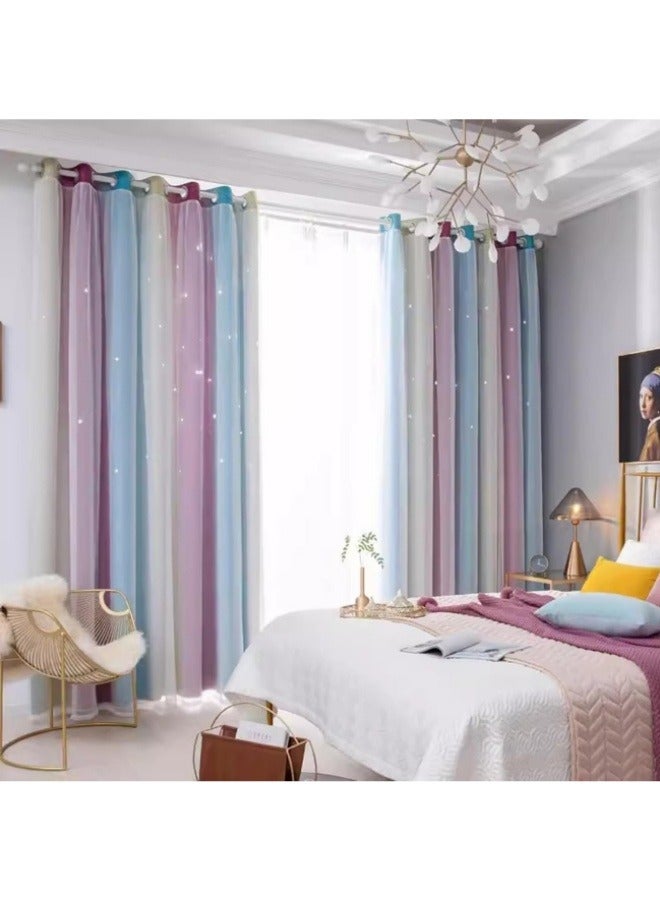 KYD 1 Panel Fabric Nation Blackout Curtains Thermal Insulated Bedroom Curtains for Living Room 100x200cm - Image 2