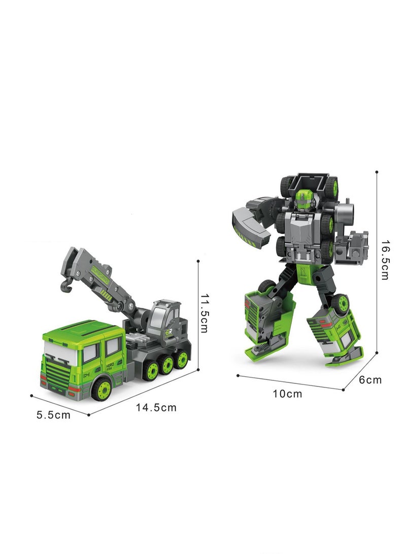 Transformer Robot Engineering Vehicle Model Children's Toy Set Gift (Transformer Crane Sky Arm) - Image 2
