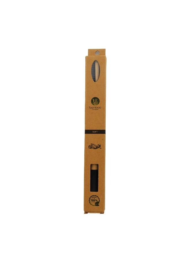 BAMBOO TOOTH BRUSH CHARCOAL BLACK SOFT - Image 1