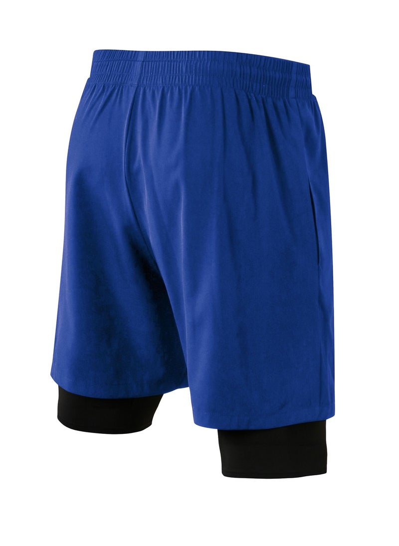 Loquat - Men Quick Dry Breathable Elastic Shorts Blue - Image 1